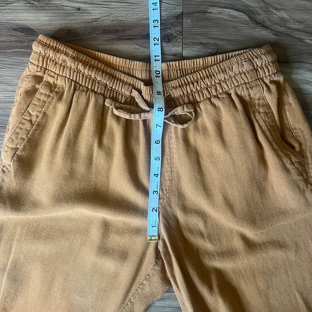 Old Navy Burnt Orange Linen Blend High-Waisted Straight Jogger Pants Size Small - Picture 8 of 10